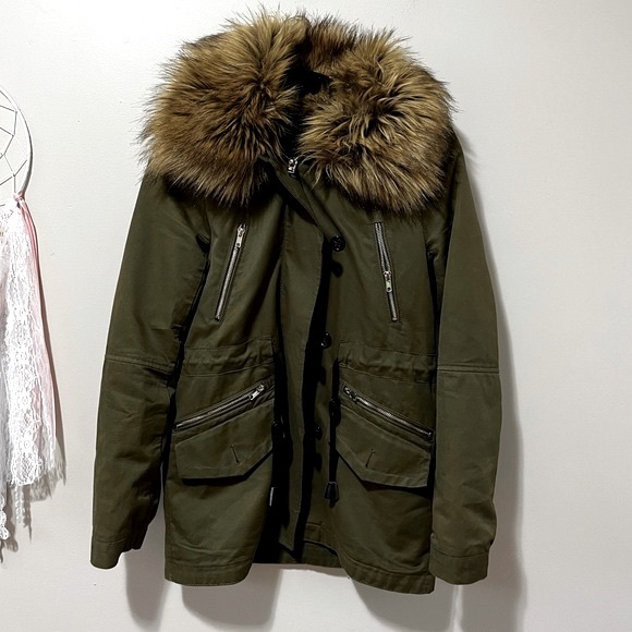 zara faux fur lined winter parka - Picture 13 of 14
